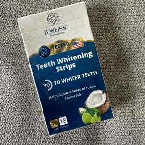 NEW B. Weiss Premium Teeth Whitening Strips Coconut Flavor
